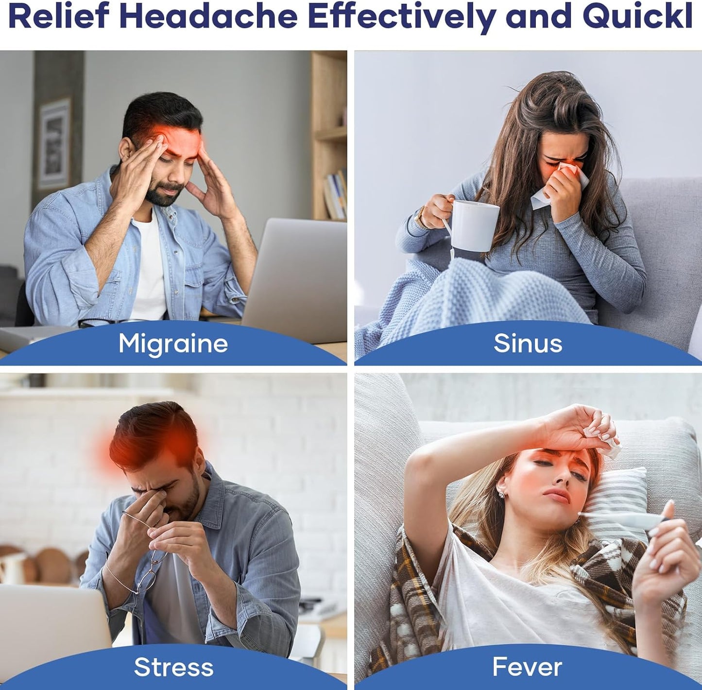 Migraine Relief Cap – Headache Relief Hat For Migraine Relief, Tension, One Size Fits All Headache Cap With Reusable Ice Gel Pack For Puffy Eyes, Stress Relief