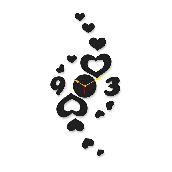 Three Nine Heart Analogue Wall Clock