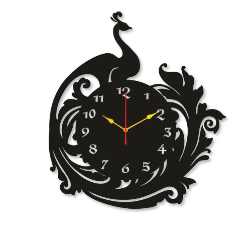Peacock Round Analogue Wall Clock