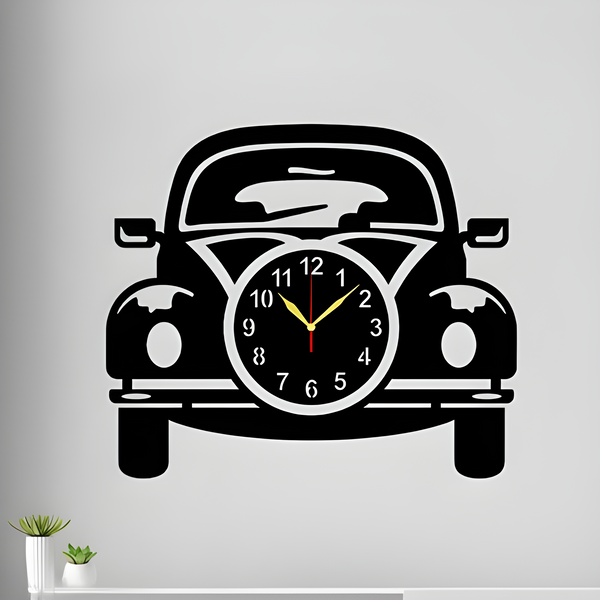 Beautiful Car Art MDF Wood Wall Clock