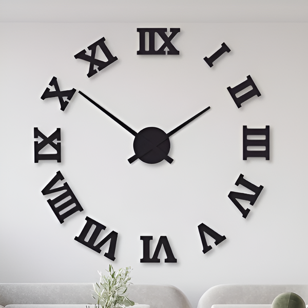 Beautiful Roman Digit Wood Wall Clock