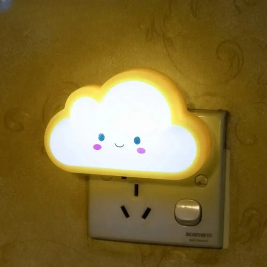 Smiley Cloud Plug-in Led Night Light – Soft Warm Glow Baby Lamp, Kids Night Light For Bedroom & Nursery